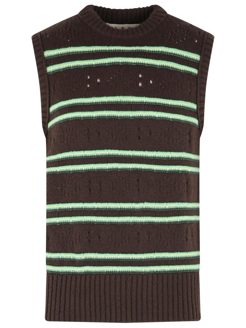Marni Marni Cashmere Vest Brown Men - World Class Fashion