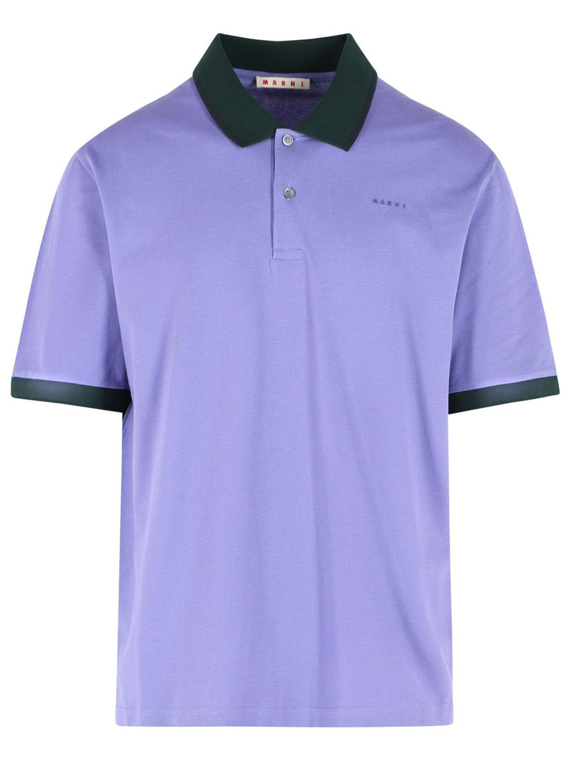 Marni Marni Purple Cotton Polo Shirt - World Class Fashion