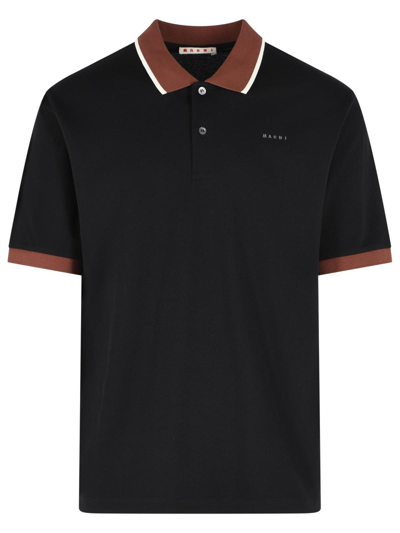 Marni Marni Black Cotton Polo Shirt - World Class Fashion