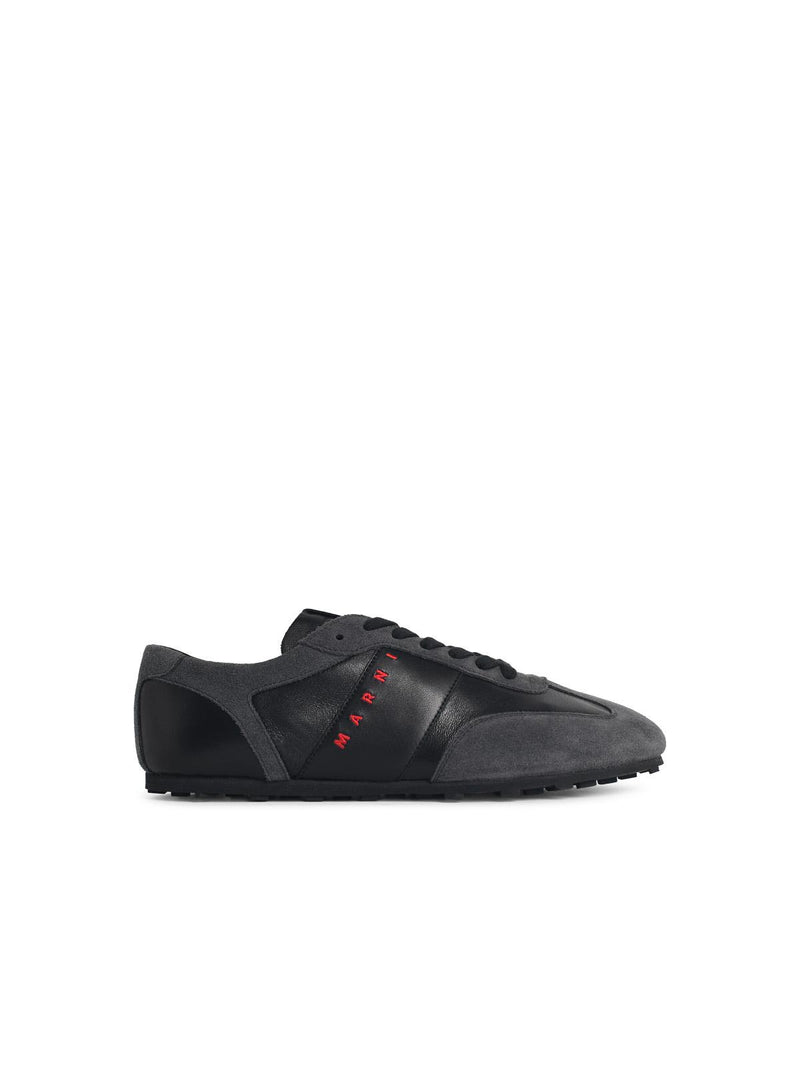 Marni Marni 'SOFTY Soccer' Black and Grey Leather Sneakers - World Class Fashion