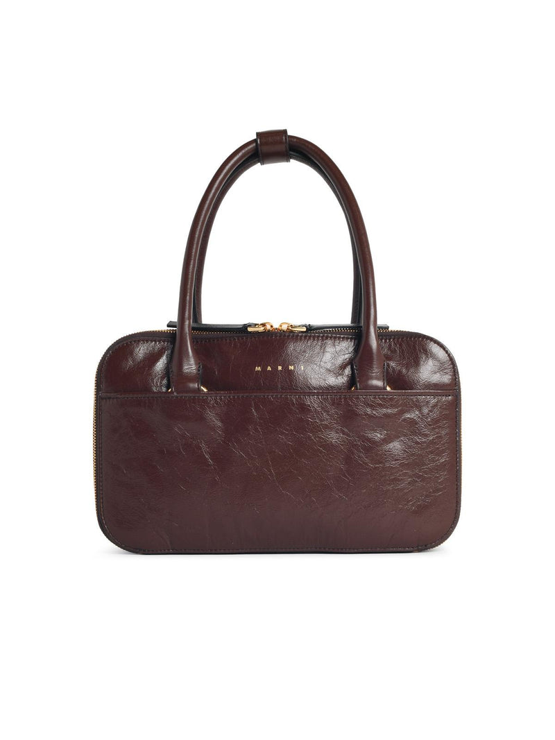 Marni Marni BOXYNE Sudan Small Brown Leather Bag - World Class Fashion