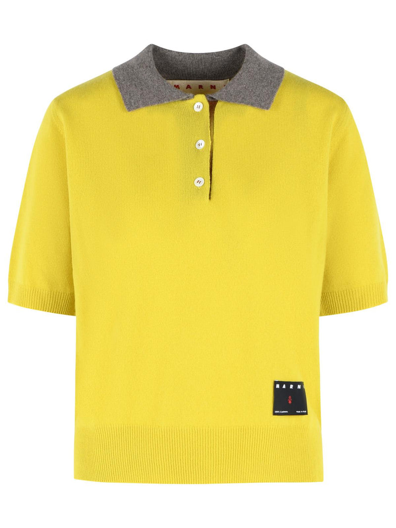 Marni Marni Cashmere Polo Shirt Yellow Women - World Class Fashion