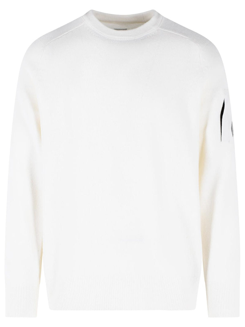 C.P. Company C.p. Company White Wool Blend Sweater - World Class Fashion