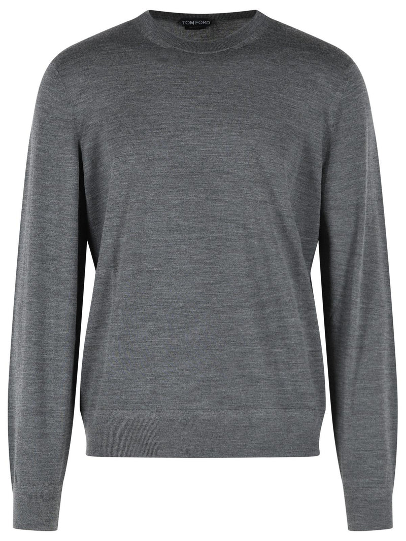Tom Ford Tom Ford Wool Crew Neck Sweater Grey Men - World Class Fashion