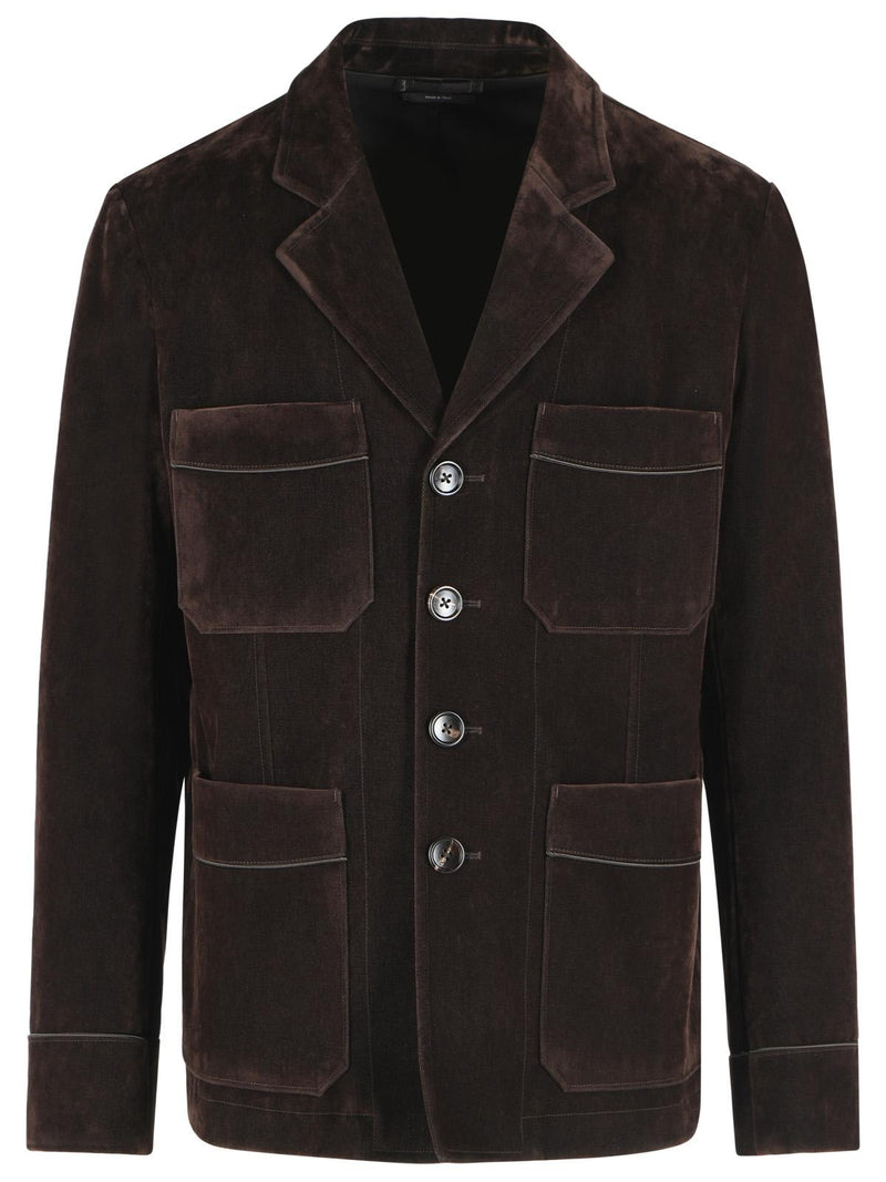 Tom Ford Tom Ford Velvet Blazer Brown Men - World Class Fashion