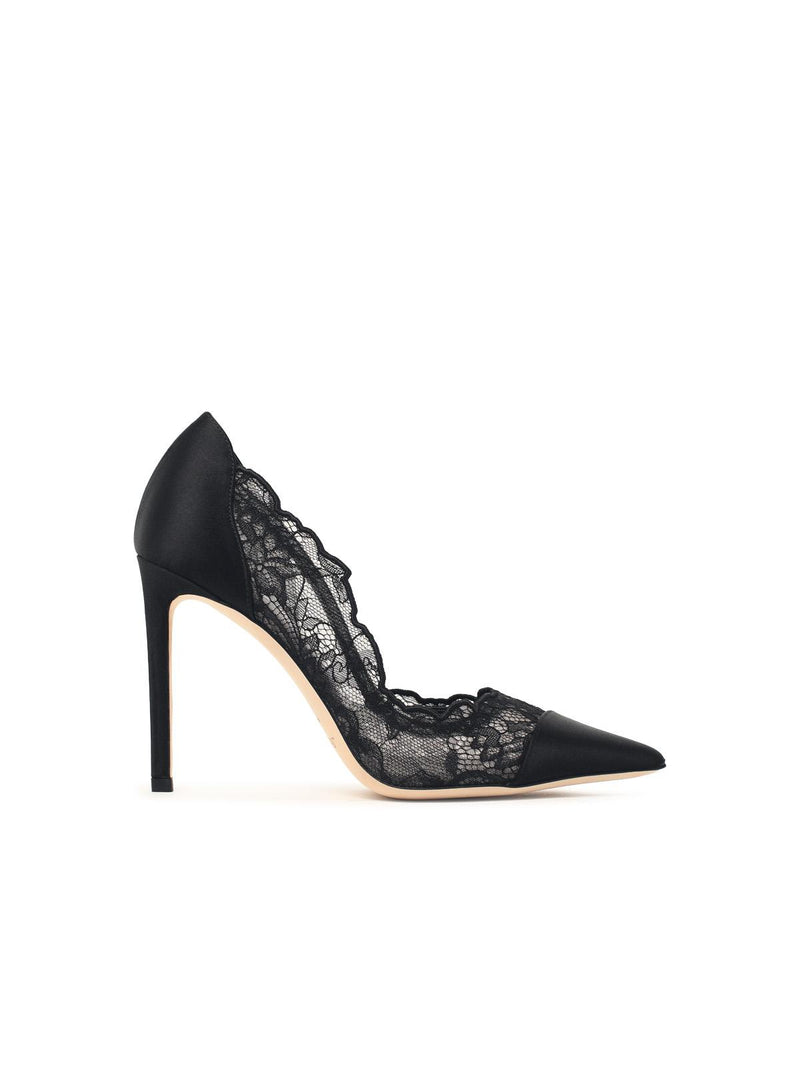 Jimmy Choo Jimmy Choo Brigitte 100 Black Fabric Pumps - World Class Fashion