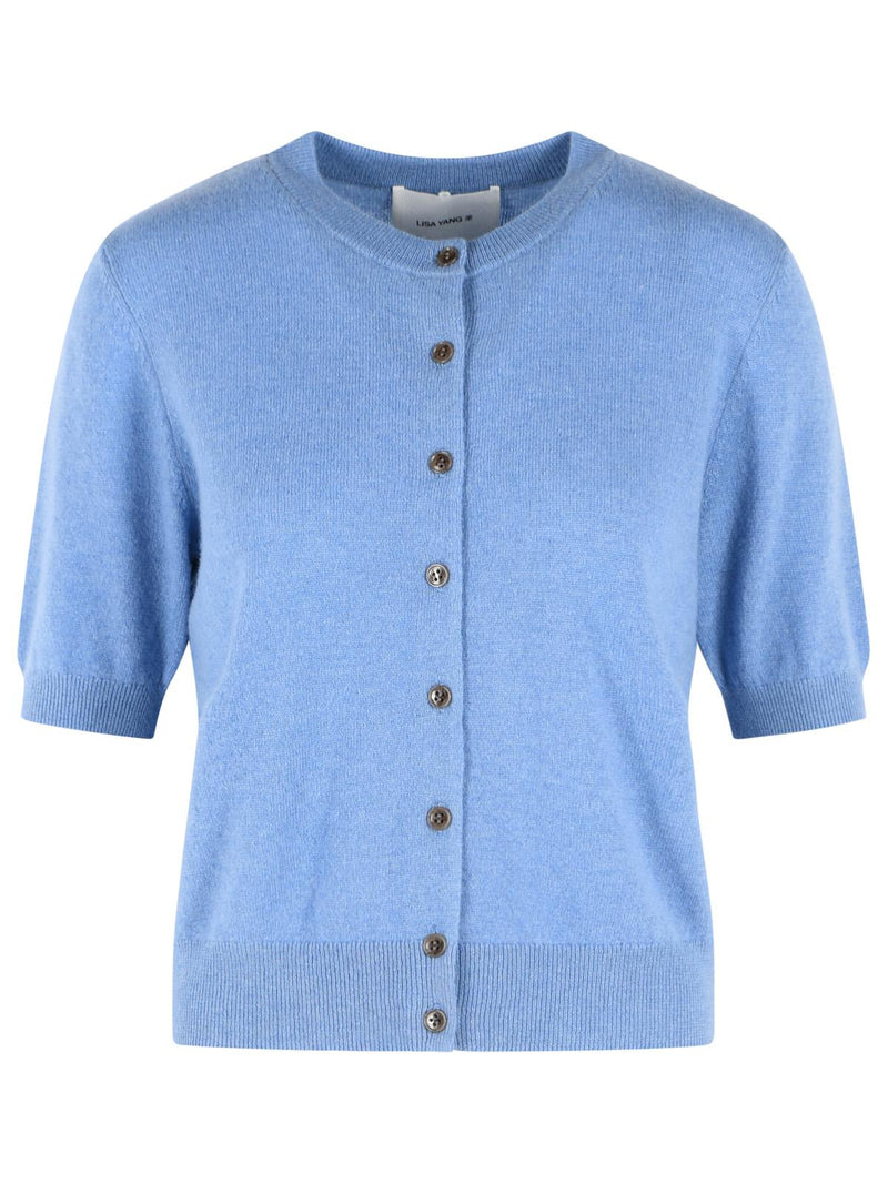 Lisa Yang Lisa Yang Marene Cashmere Cardigan Light Blue - World Class Fashion