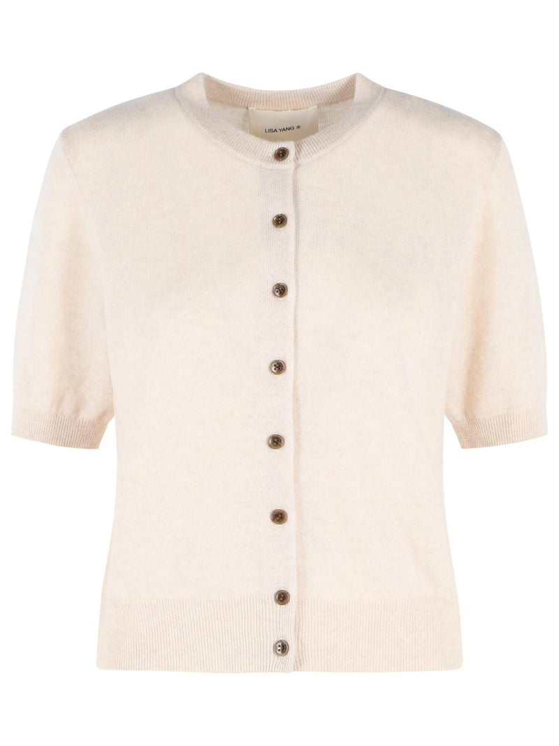 Lisa Yang Lisa Yang Marene Cream Cashmere Cardigan - World Class Fashion