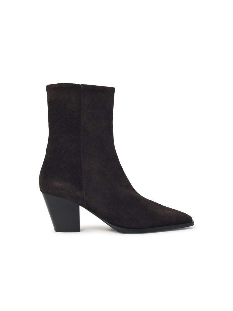 Aeyde Aeyde 'HEDVIG' Mocha Suede Ankle Boots Brown - World Class Fashion