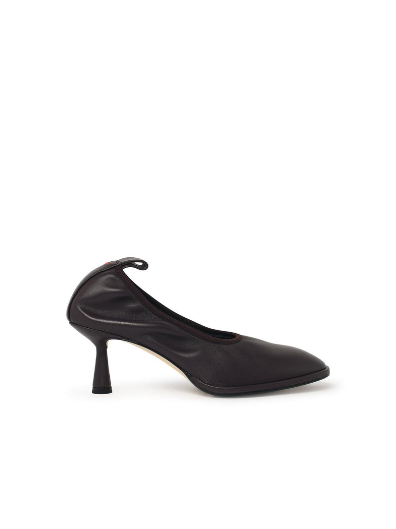 Aeyde Aeyde 'GIULIA' Mocha Nappa Leather Pumps Brown - World Class Fashion