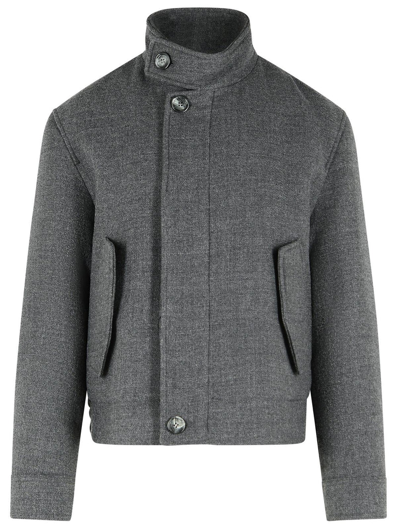 AMI Paris Ami Paris 'HARRINGTON' Grey Virgin Wool Jacket - World Class Fashion