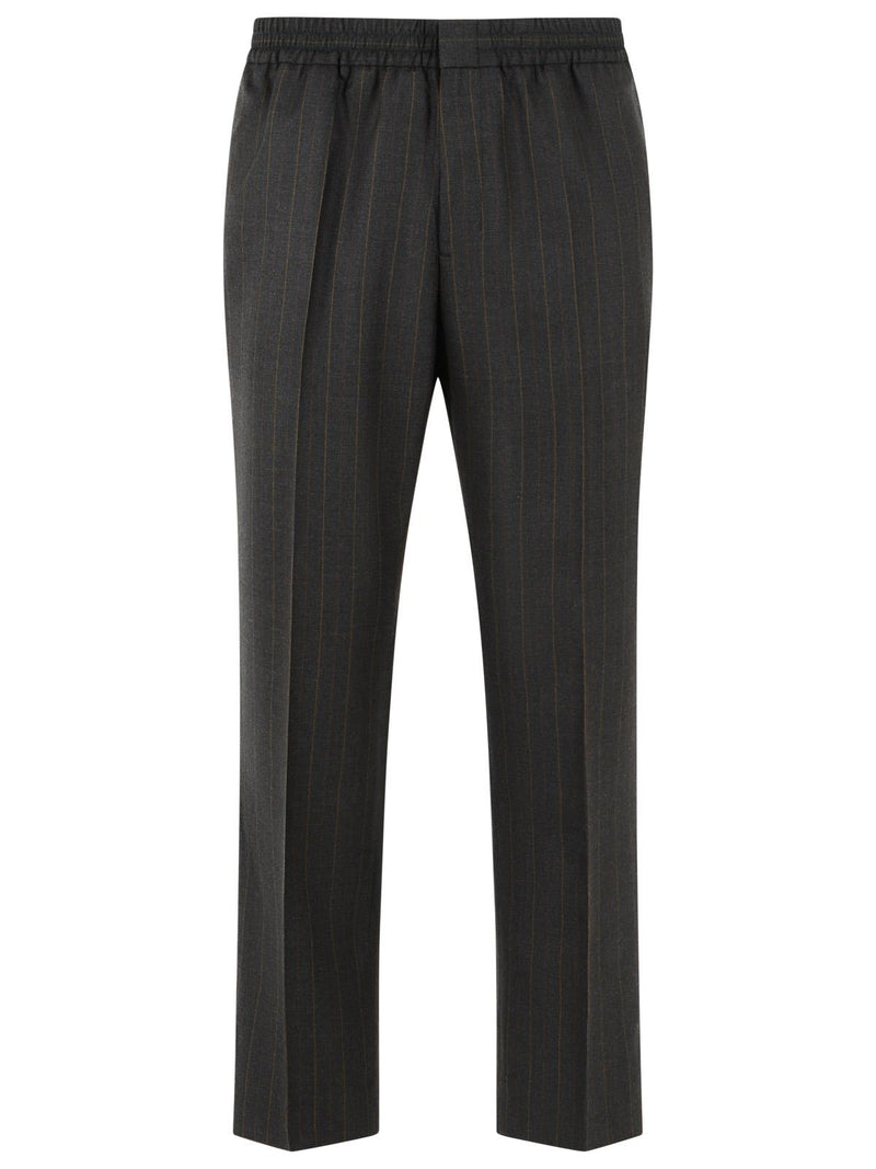 AMI Paris AMI Paris Striped Grey Wool Trousers Men - World Class Fashion
