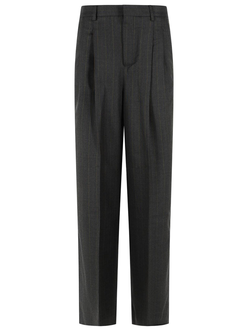 AMI Paris Ami Paris Black Virgin Wool Trousers - World Class Fashion