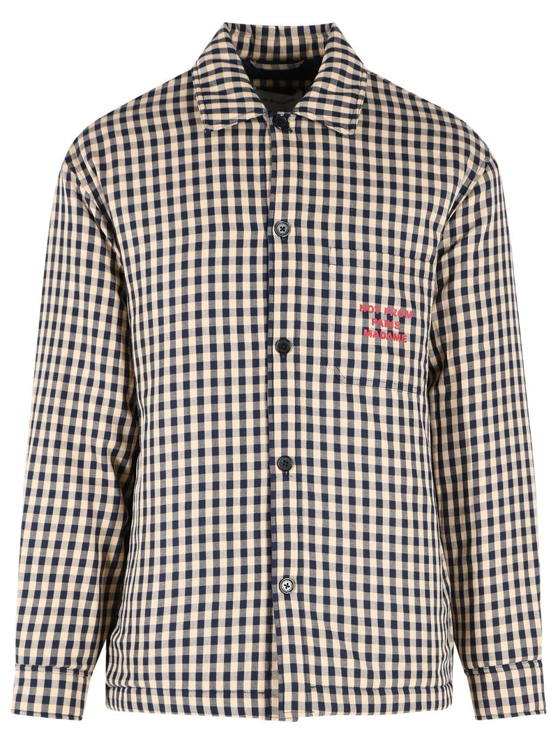 Drole De Monsieur Drole De Monsieur Checkered Shirt Beige Men - World Class Fashion