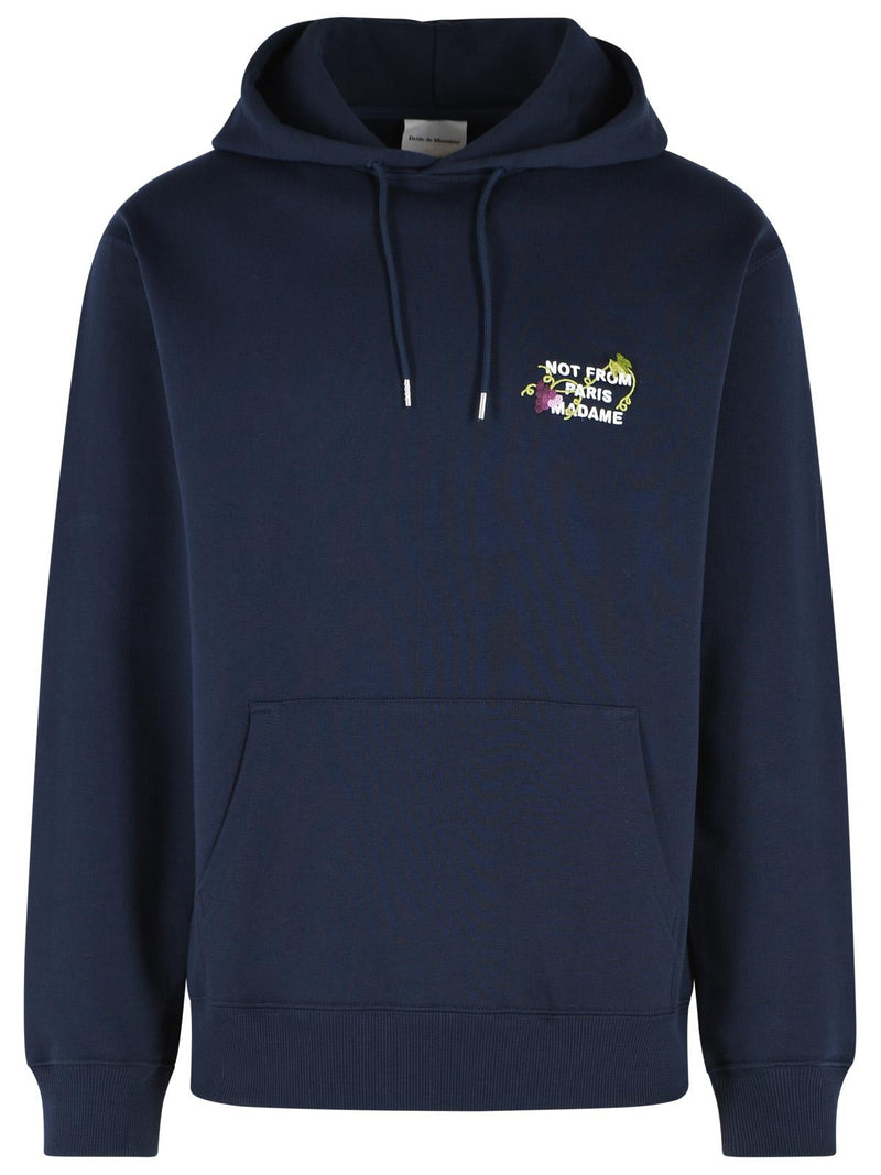 Drole De Monsieur Drole De Monsieur VINE Slogan Navy Cotton Sweatshirt - World Class Fashion