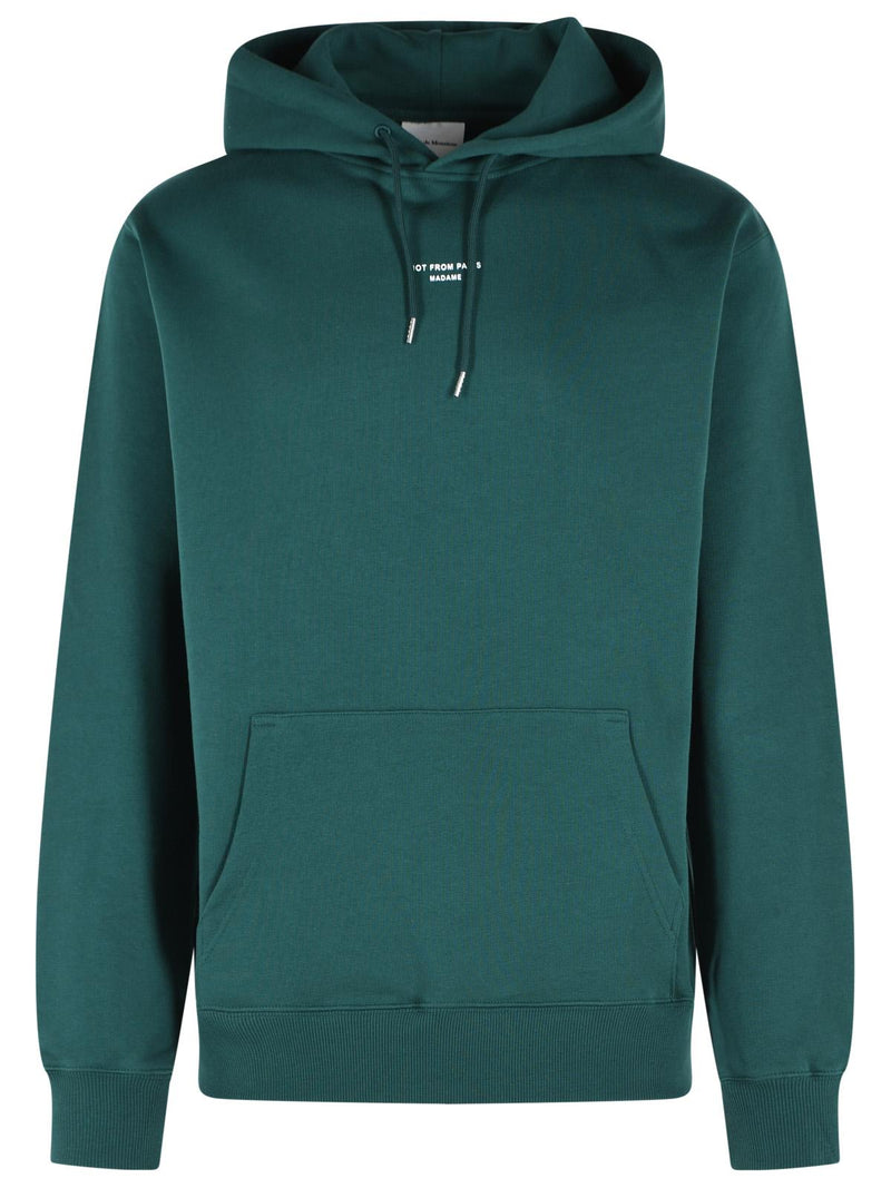 Drole De Monsieur Drole De Monsieur Green Cotton Hoodie - World Class Fashion