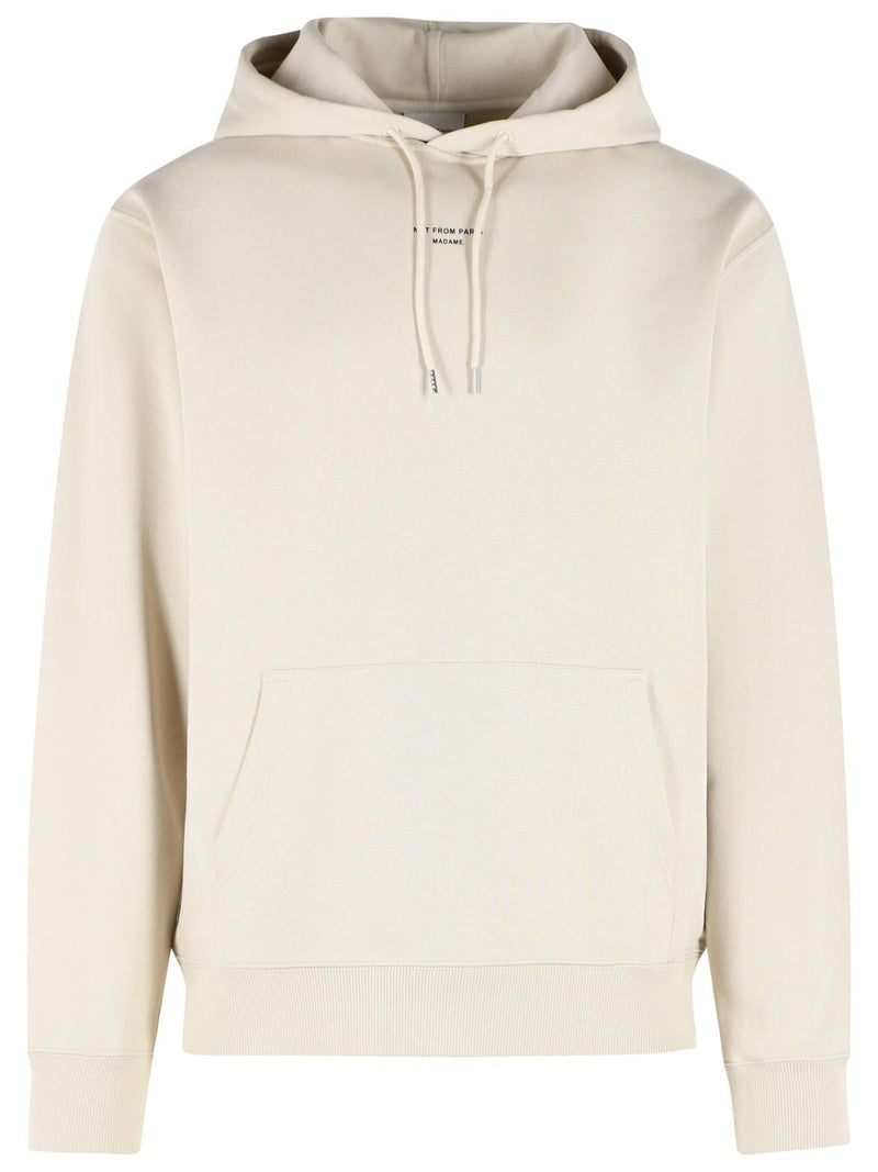 Drole De Monsieur Drole De Monsieur Dark Ivory Cotton Hoodie - World Class Fashion