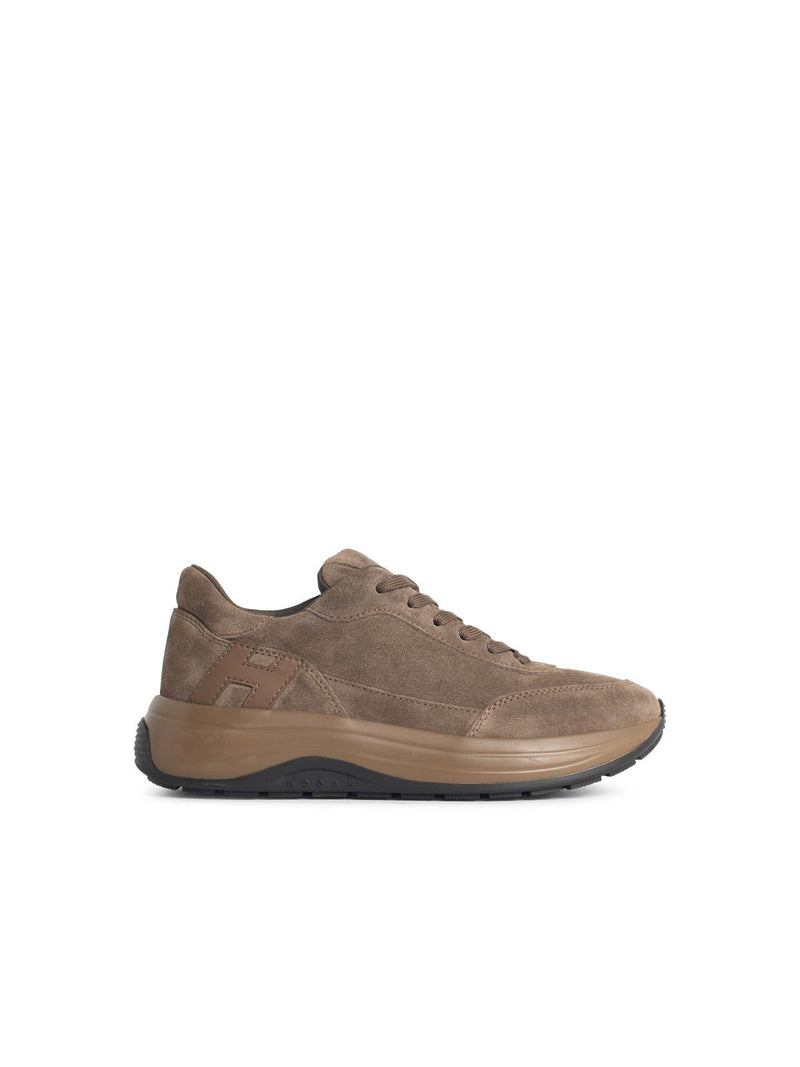Hogan Hogan HI-LIGHT Brown Suede Sneakers Men - World Class Fashion