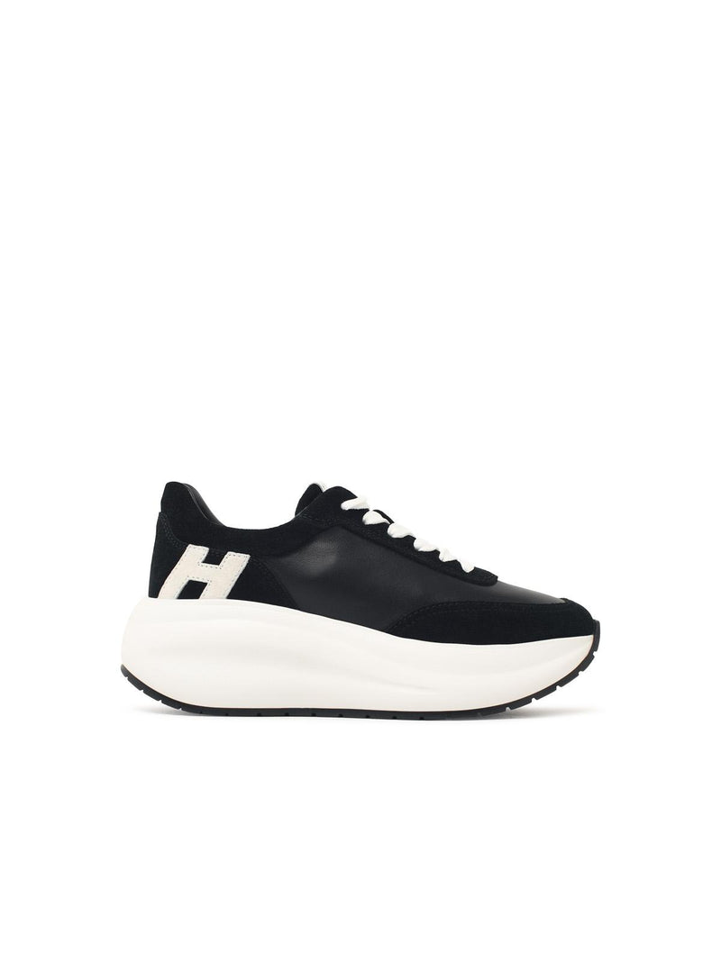 Hogan Hogan 'MAXI I Active' Black Leather Sneakers - World Class Fashion