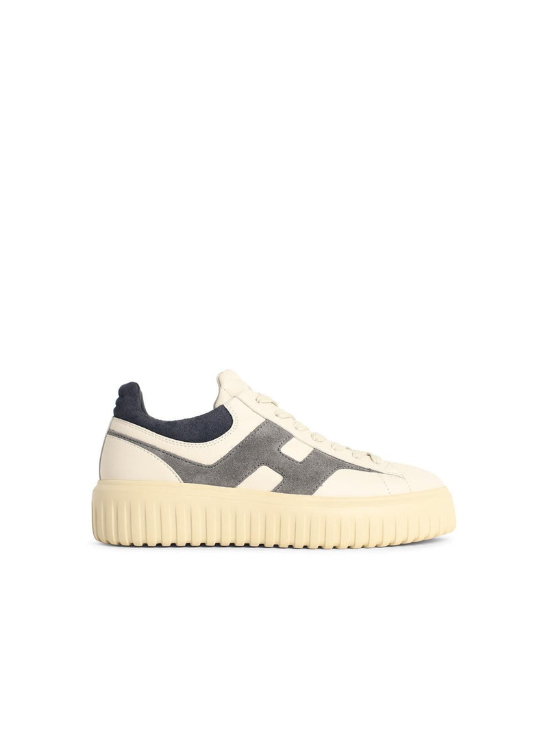 Hogan Hogan 'H Stripes' White Leather Sneakers - World Class Fashion