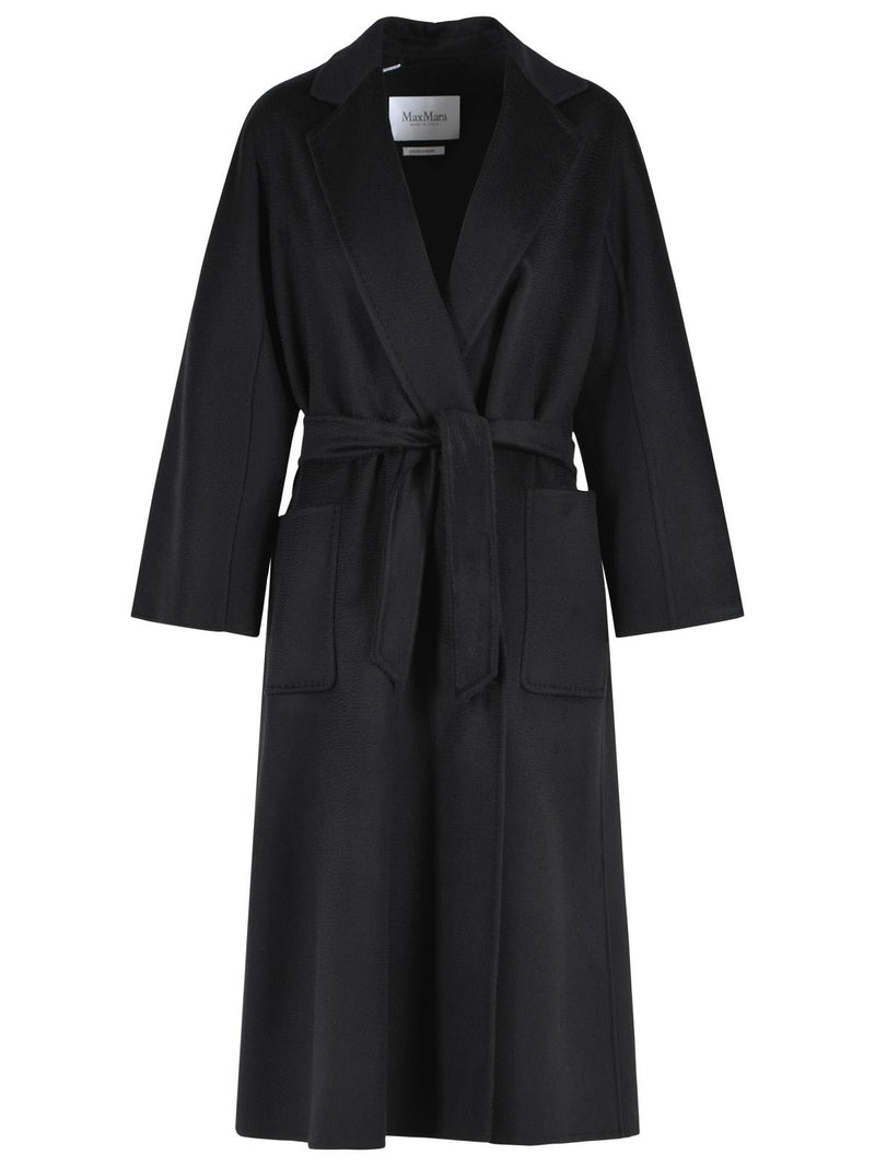 Max Mara Max Mara 'ICON Ludmilla' Black Cashmere Coat - World Class Fashion