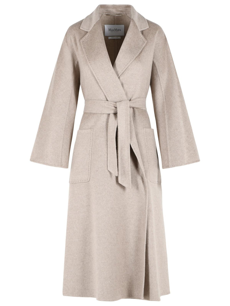 Max Mara Max Mara 'ICON Ludmilla' Sand Beige Cashmere Coat - World Class Fashion