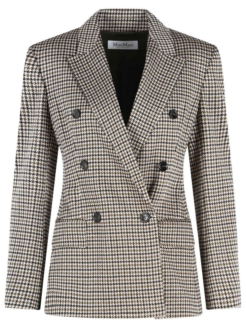 Max Mara Max Mara 'ECCELSO' Blazer In Viscose And Black Virgin Wool - World Class Fashion