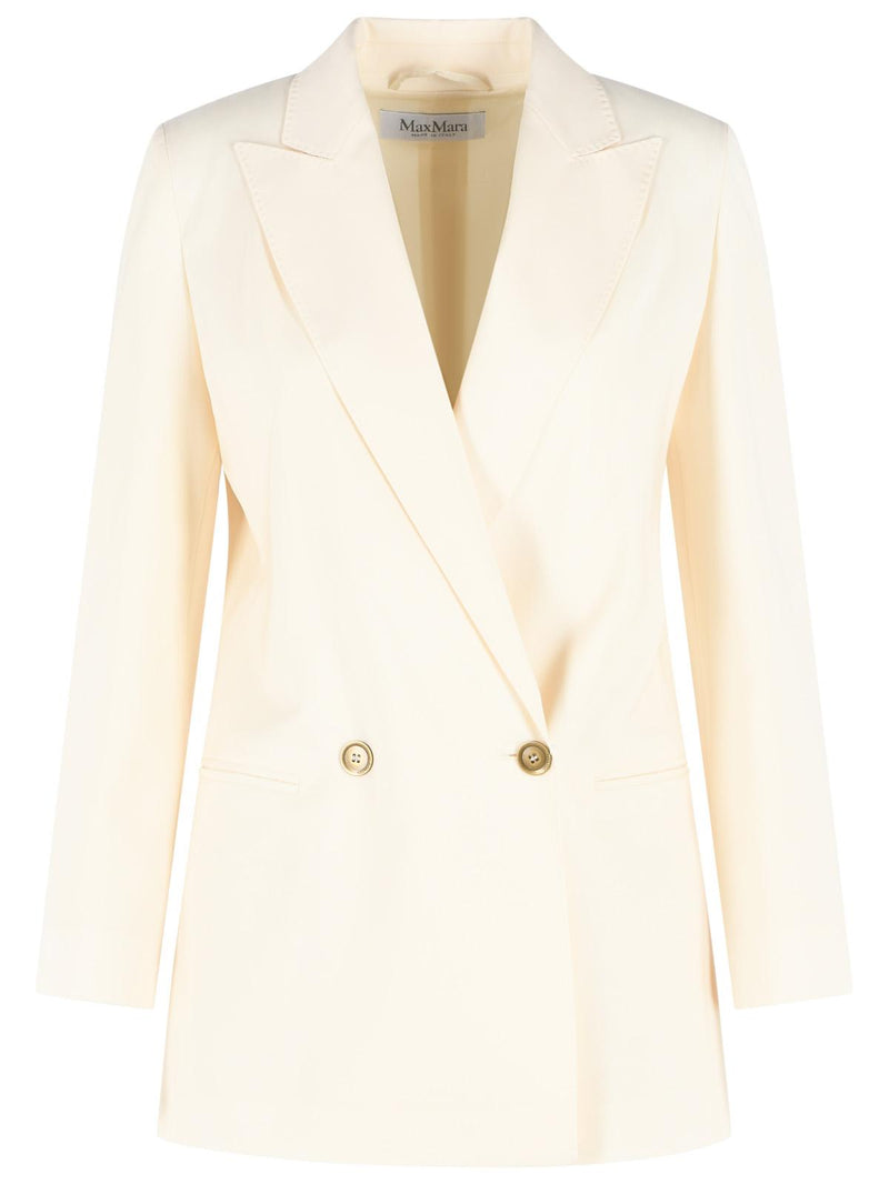 Max Mara Max Mara 'BIKINI' Ivory White Virgin Wool Blazer - World Class Fashion