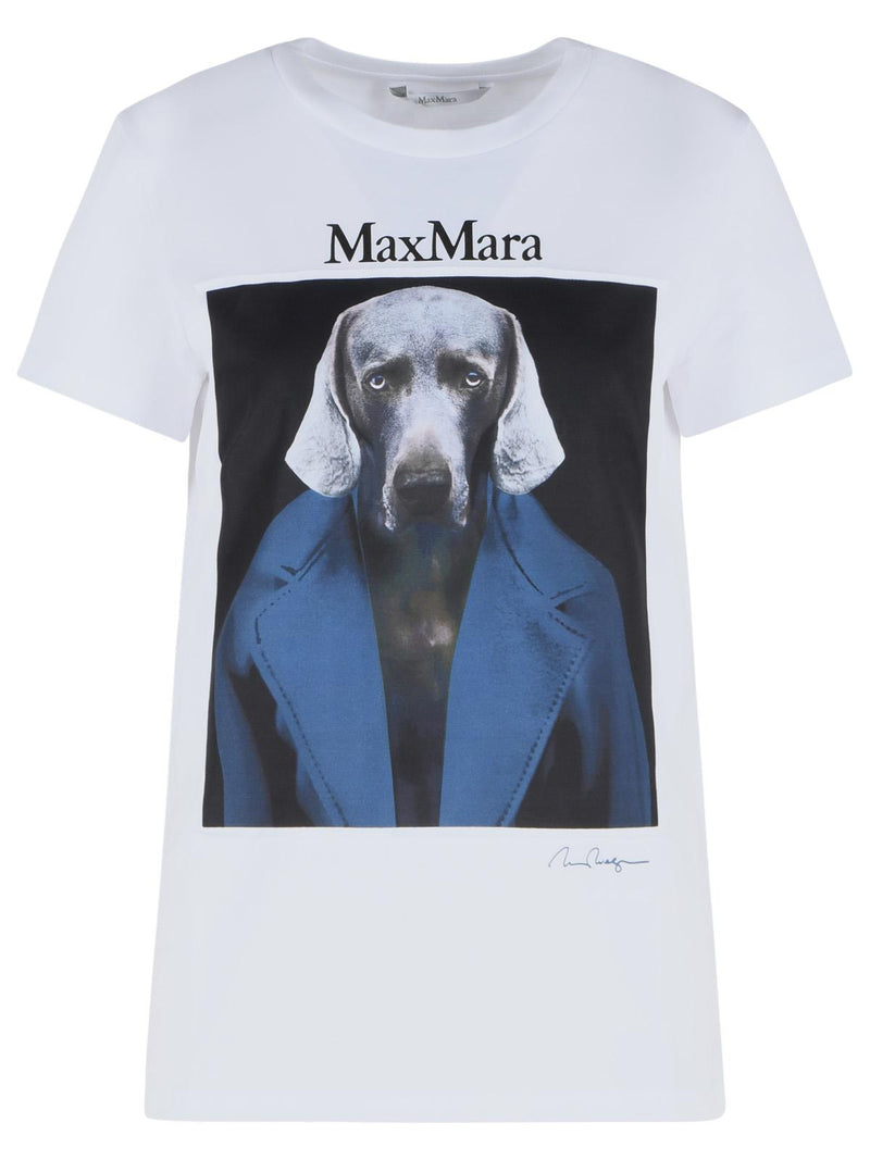 Max Mara Max Mara 'CALCA' White Cotton T-shirt - World Class Fashion