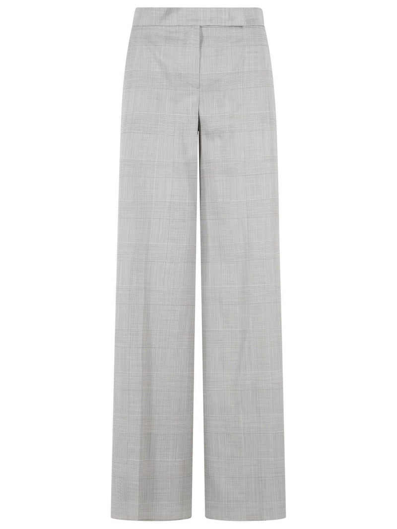 Max Mara Max Mara 'NETTO' Olive Green Prince Of Wales Wool Pants - World Class Fashion