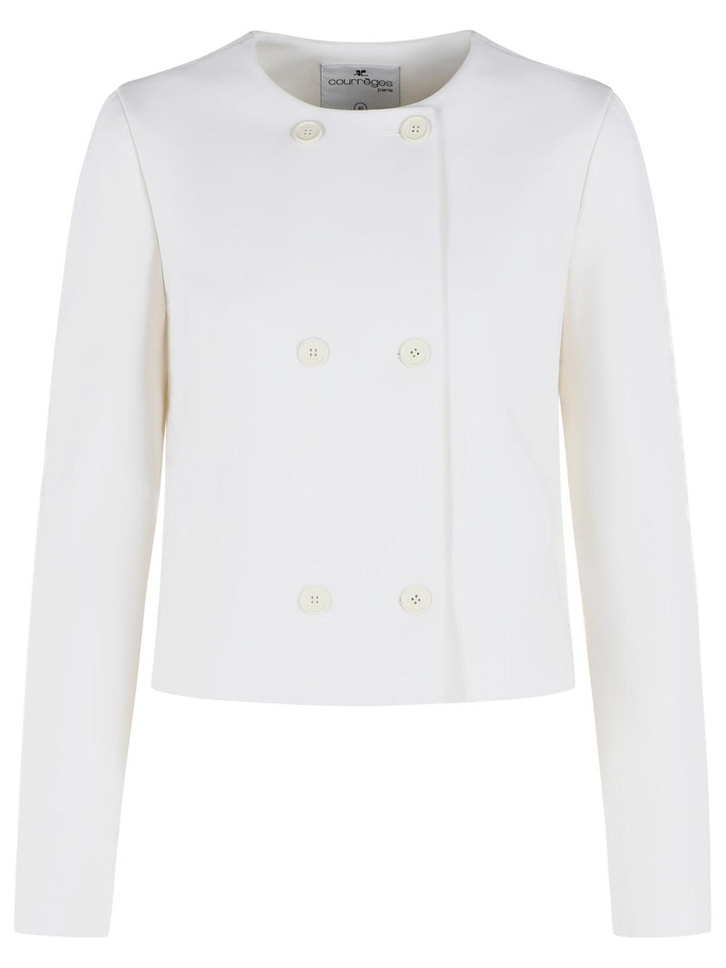 Courreges Courreges Wool Blend Jacket White Women - World Class Fashion