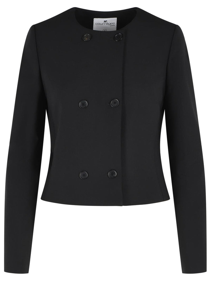 Courreges Courreges Wool Blend Jacket Black Women - World Class Fashion