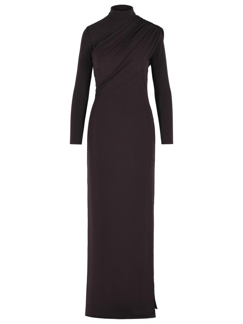 Courreges Courreges TWIST Burgundy Viscose Maxi Dress - World Class Fashion