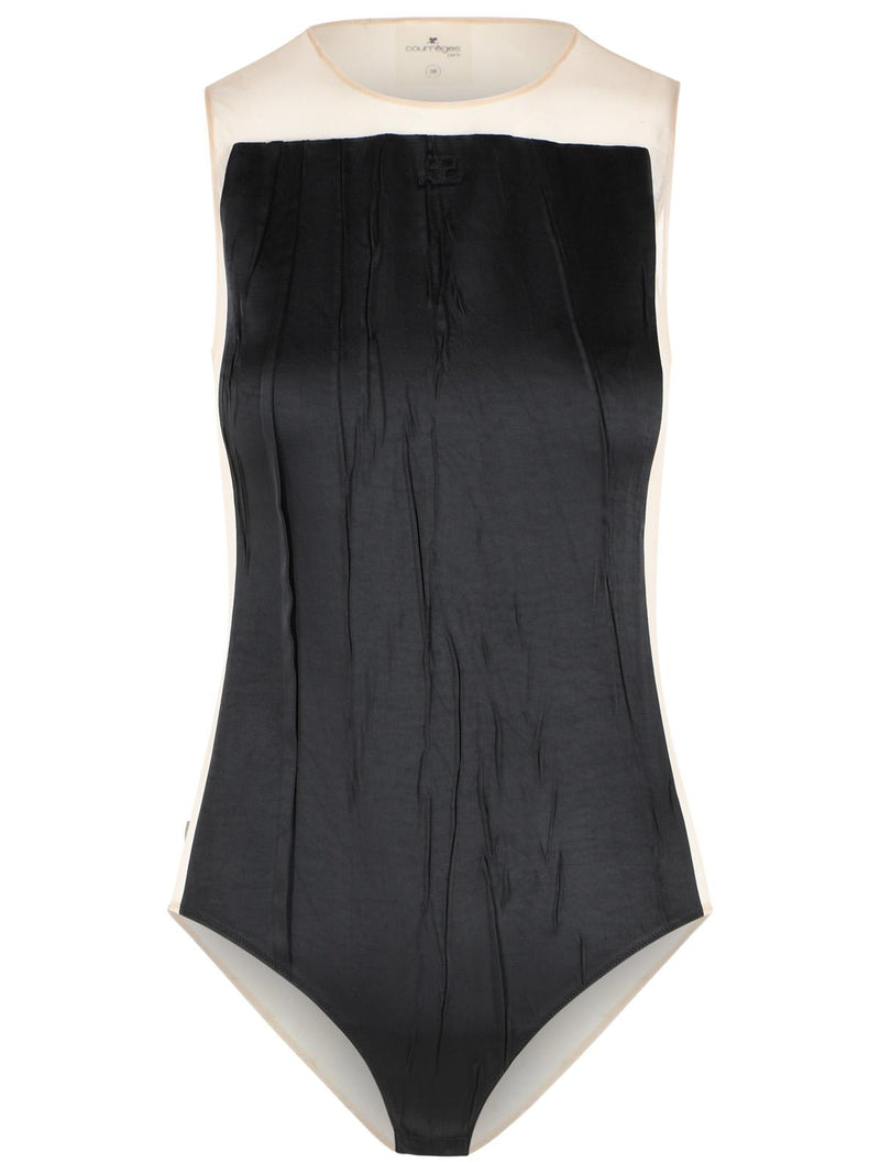 Courreges Courreges Polyester Bodysuit Black Beige Women - World Class Fashion