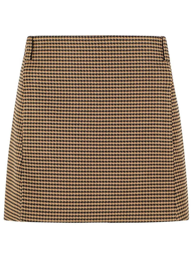 Courreges Courreges Houndstooth Mini Skirt Brown Women - World Class Fashion