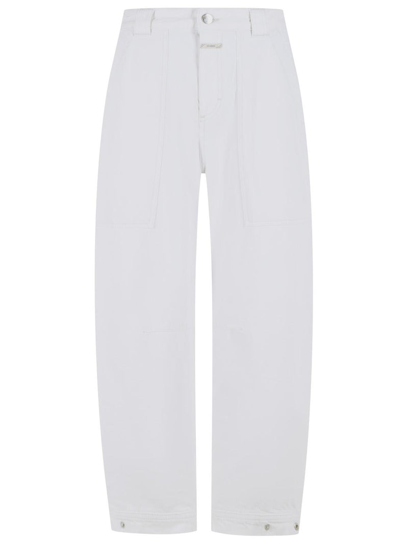 Closed Closed 'BARREL Rhannon' Ivory Denim Jeans Women - World Class Fashion