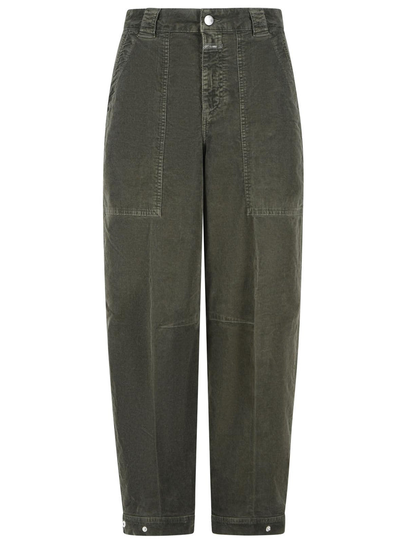 Closed Closed RHANNON Green Cotton Pants - World Class Fashion