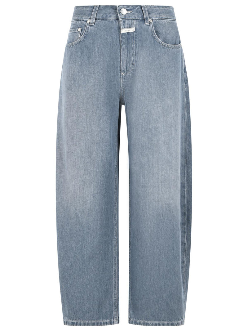 Closed Closed BARREL Jazzie Medium Grey Denim Jeans - World Class Fashion