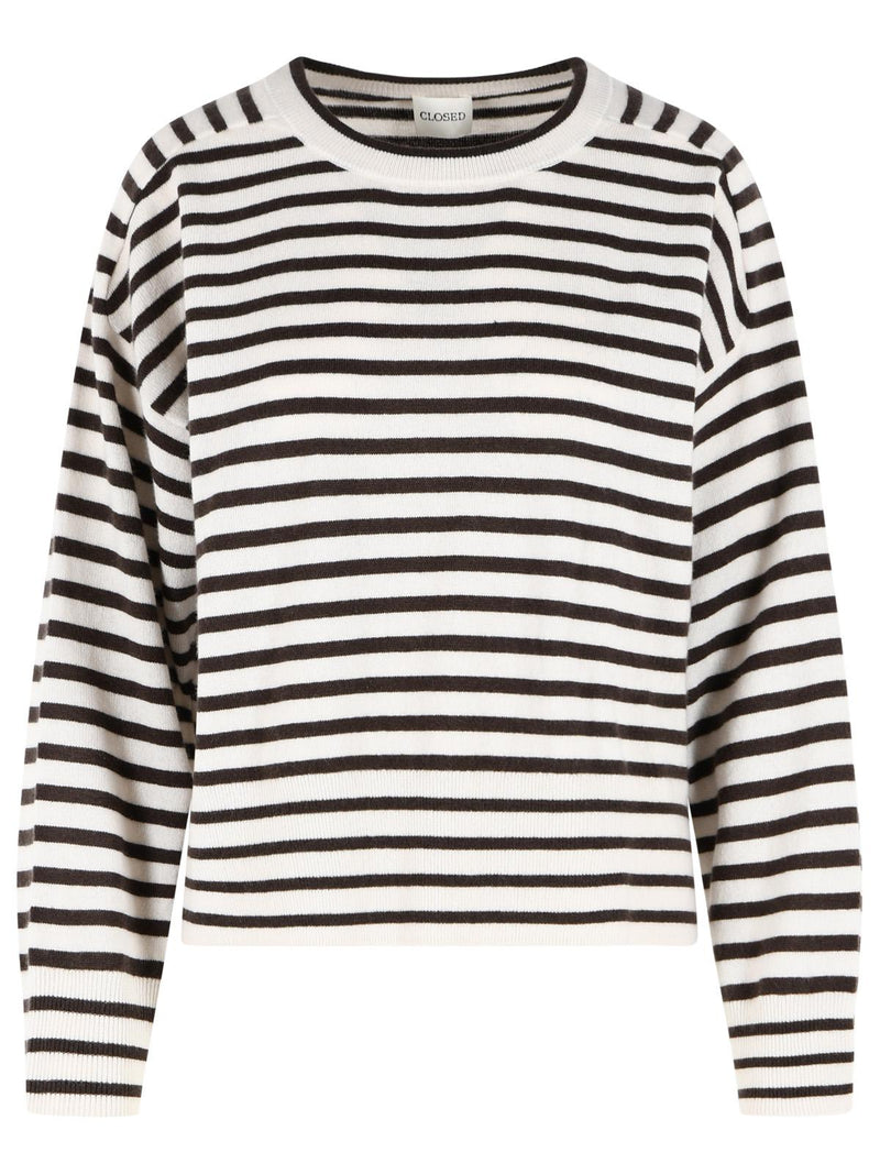 Closed Closed Cashmere Sweater Brown And White Women - World Class Fashion