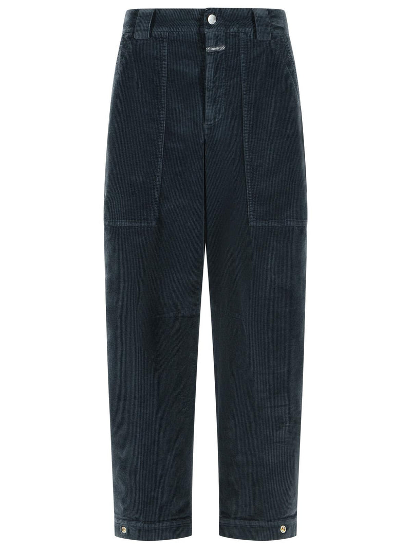 Closed Closed 'RHANNON' Blue Cotton Pants - World Class Fashion