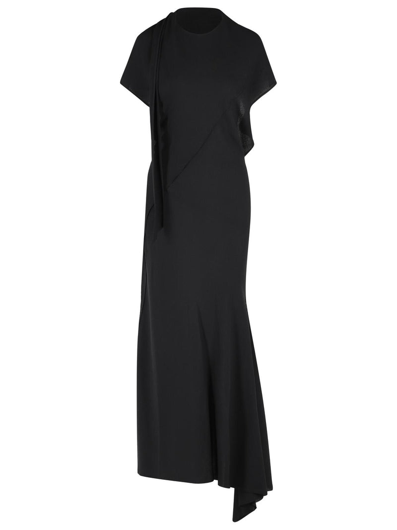 The Attico The Attico Black Virgin Wool Midi Dress - World Class Fashion