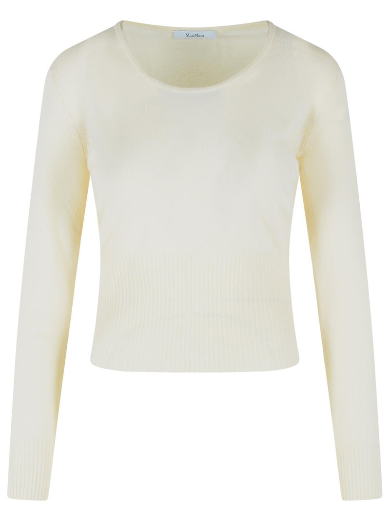 Max Mara Max Mara VETTA White Wool Sweater Women - World Class Fashion