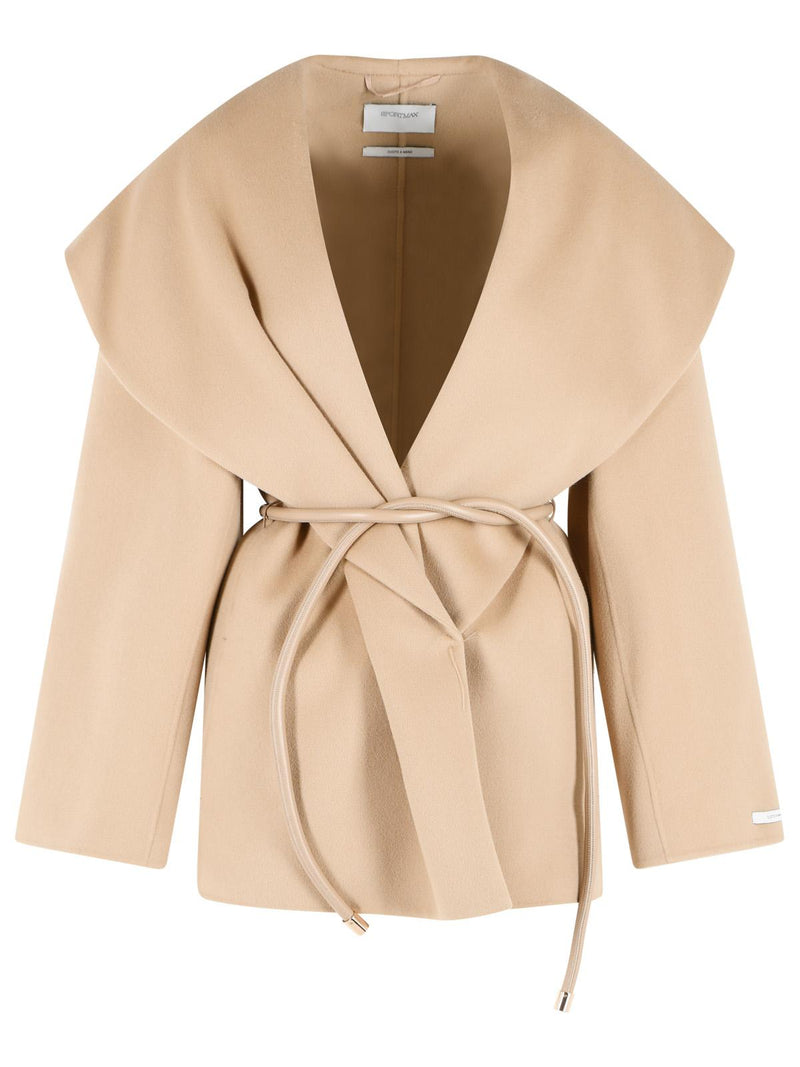 Sportmax Sportmax UGUALE Brown Virgin Wool Jacket - World Class Fashion