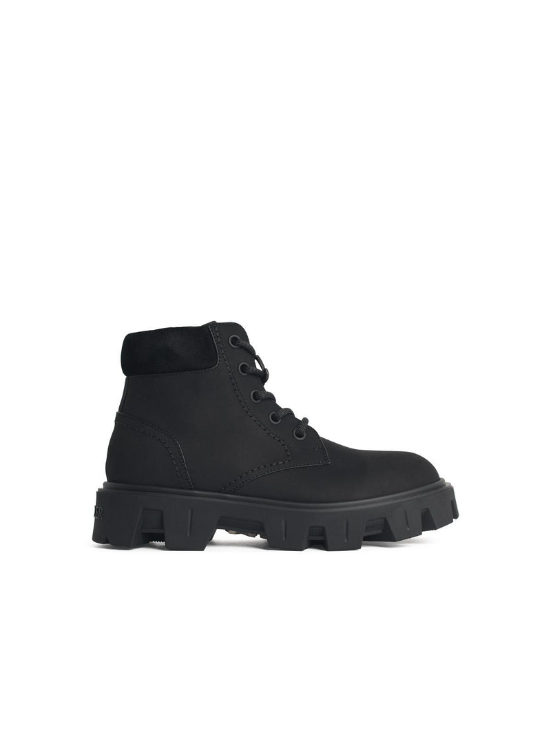 Moncler Moncler 'PEAK City' Suede and Nubuck Ankle Boots Black - World Class Fashion