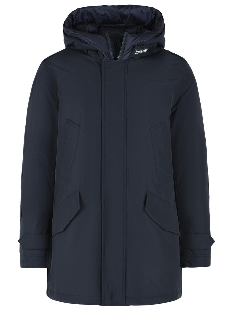 Woolrich John Rich & Bros Woolrich John Rich & Bros POLAR High Collar Blue Parka - World Class Fashion