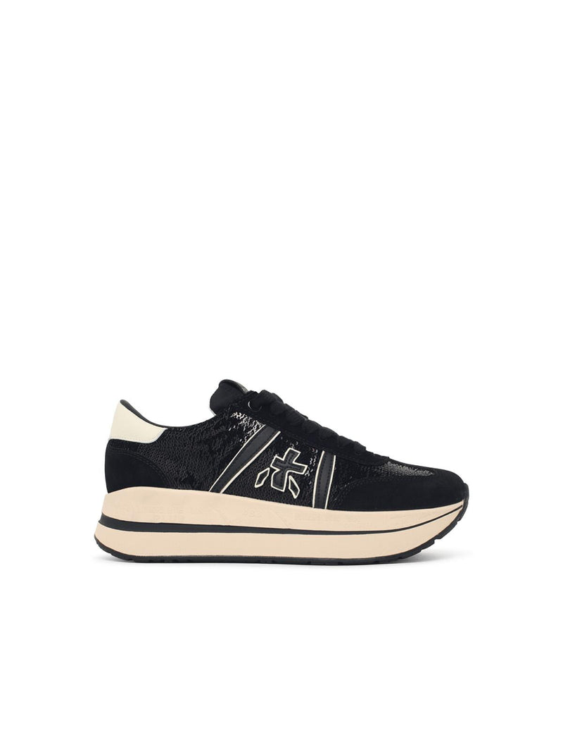 Premiata Premiata BETHCOIN Grey Fabric Blend Sneakers - World Class Fashion