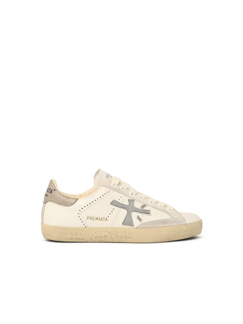 Premiata Premiata STEVEND White Leather Sneakers Women - World Class Fashion