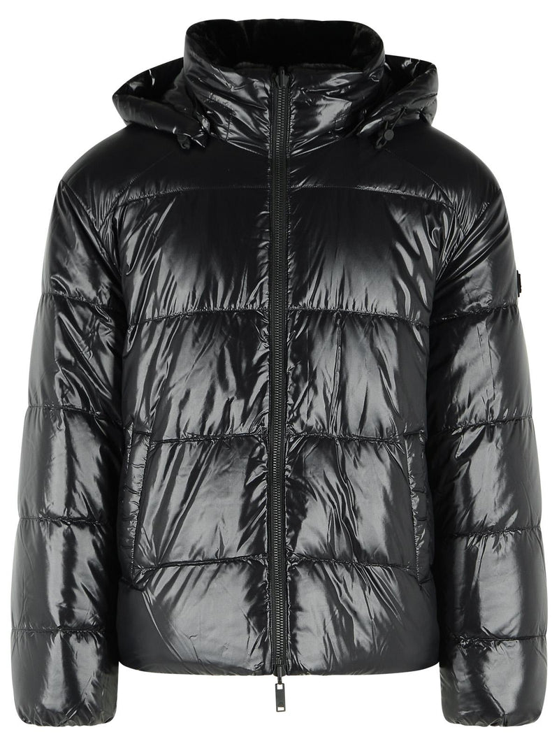 Moose Knuckles Moose Knuckles 'KING' Reversible Black Nylon And Polyester Down Jacket - World Class Fashion
