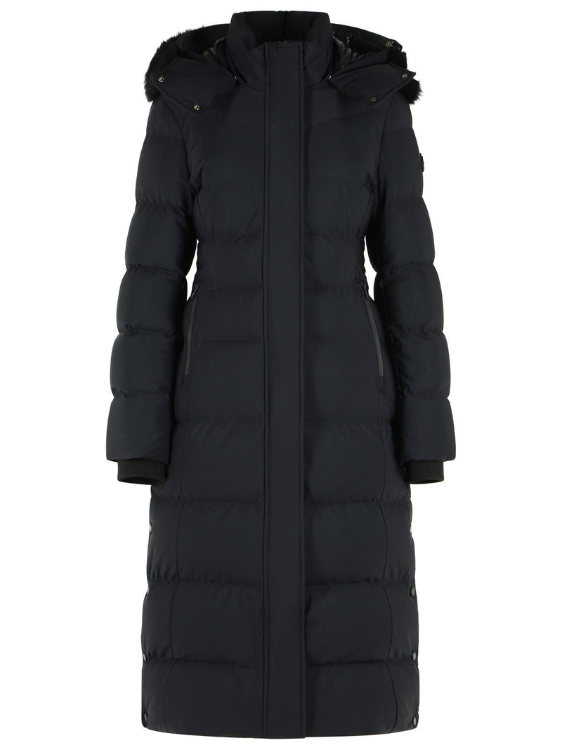 Moose Knuckles Moose Knuckles 'JOCADA' Long Parka In Black Nylon Blend - World Class Fashion