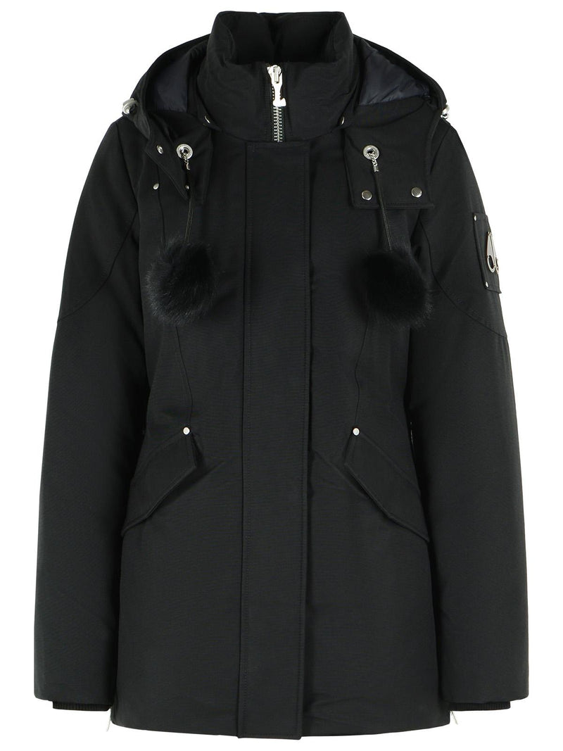 Moose Knuckles Moose Knuckles 'ORIGINAL 3q 2.0' Black Cotton Blend Down Jacket - World Class Fashion